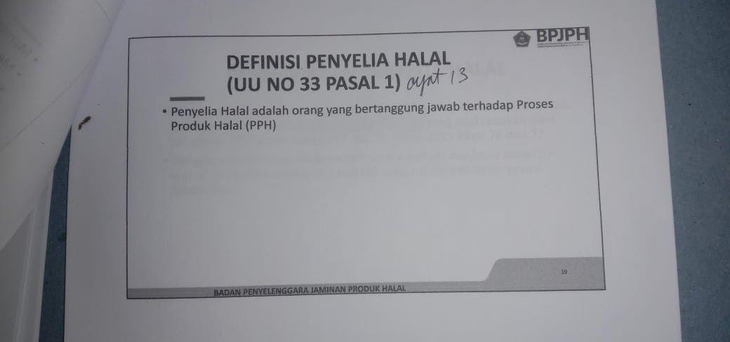 Penyelia Halal /Supervisor Halal