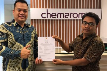 Sertifikat Halal Resmi BPJPH Untuk PT.Chemarome Indonesia,Perusahaan Bahan Pewangi Parfum