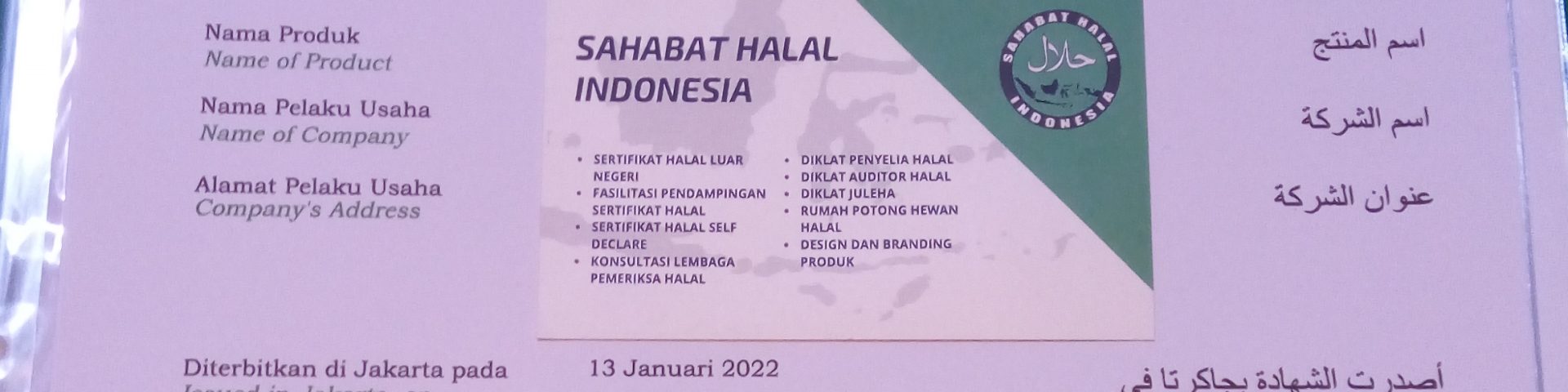 Jasa Pembuatan Sertifikat Halal 2023